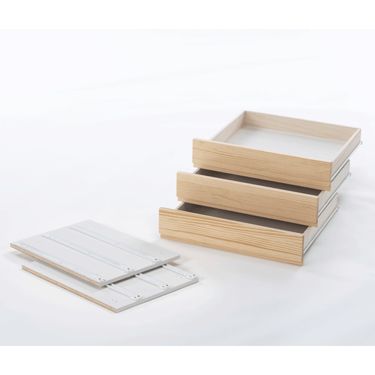 引出し(浅)3段 前板無垢タイプ