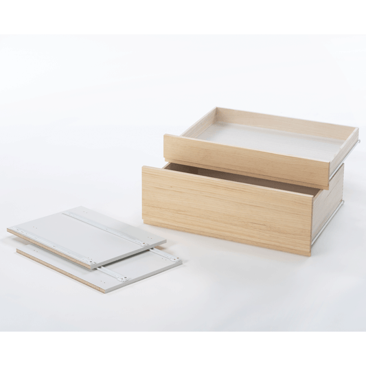 引出し(深浅)2段 前板無垢タイプ