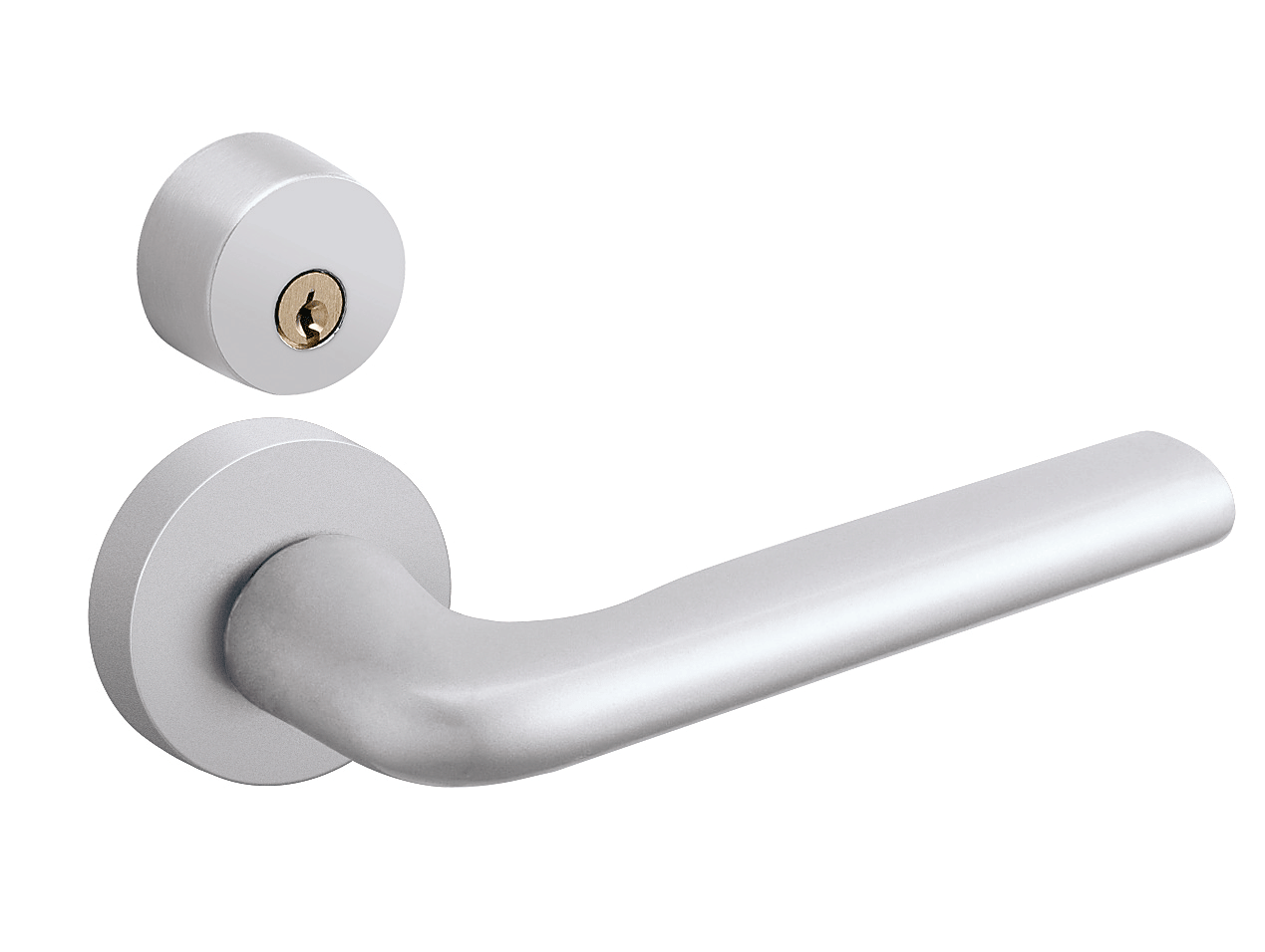 レバーハンドルセット RA型 (シルバー) アルミ風塗装