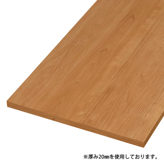 仕上げてる棚板 (木目柄）厚み27mm　糸面　　　　　　　　　※　ライトブラウン色（ブラックチェリー柄）LB
