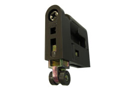 収納3連引き戸用　連動引戸ストッパー　エンドクッション　２型　コロ付き