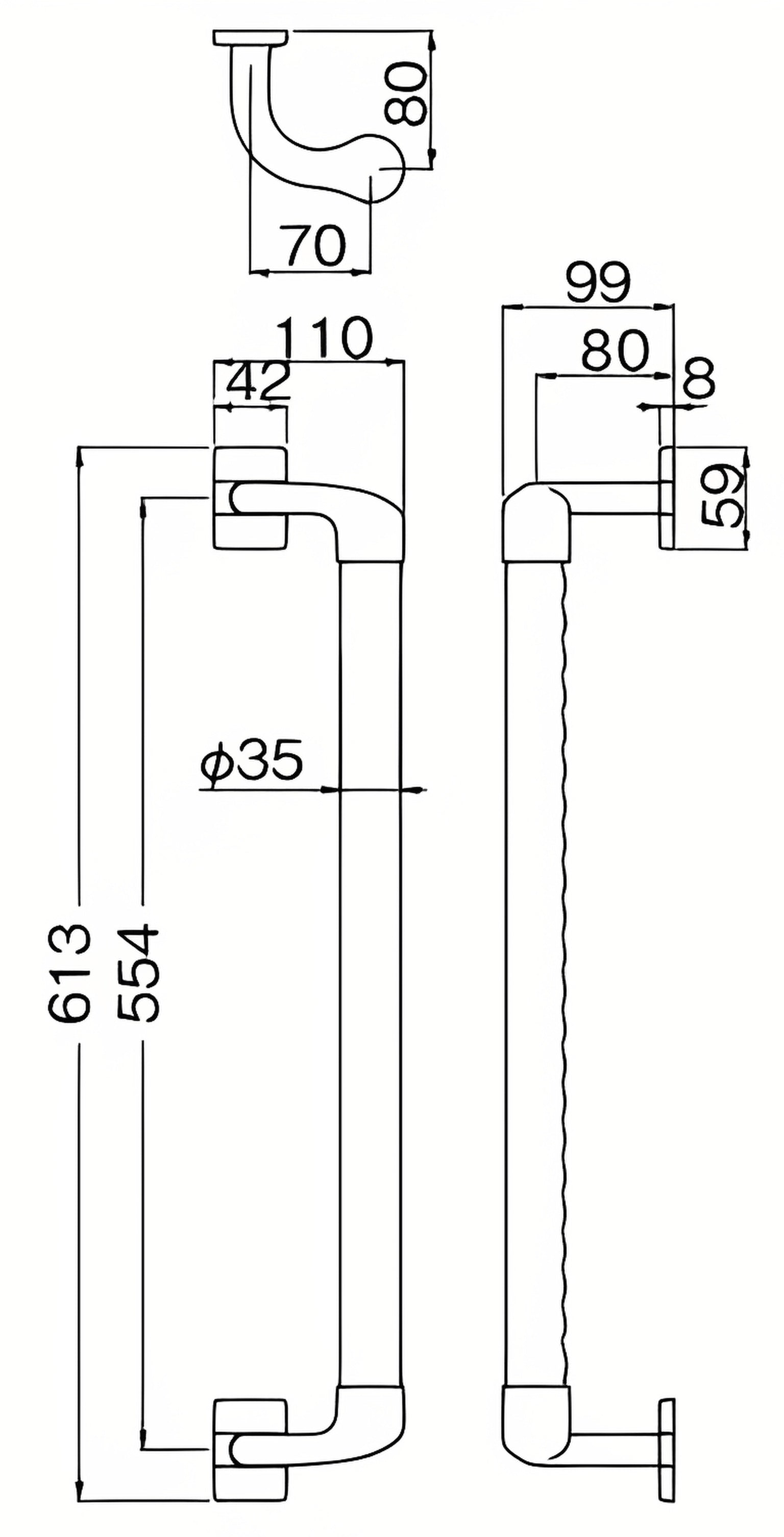 オフセット手すりI型,かんたんDIY,階段廻り部材 – ウッドワン パーツ