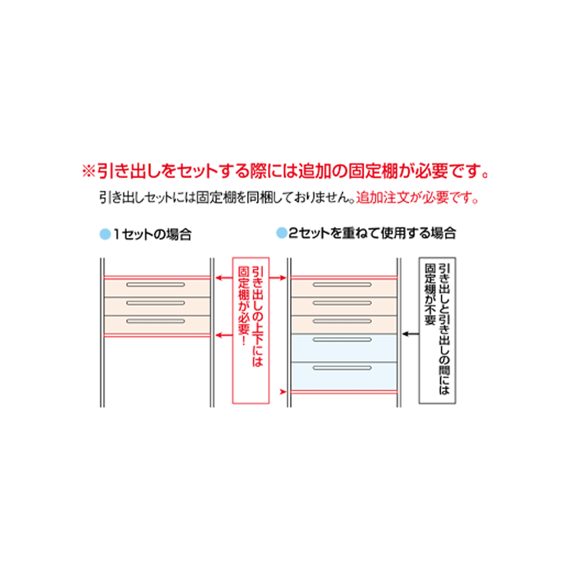 引き出し（中）3段 前板シートタイプ（erabo用）,erabo,引き出し