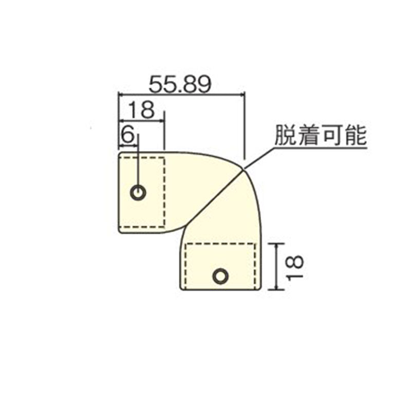丸棒手すり　フリージョイント金具　シンプル・ノーマルタイプ