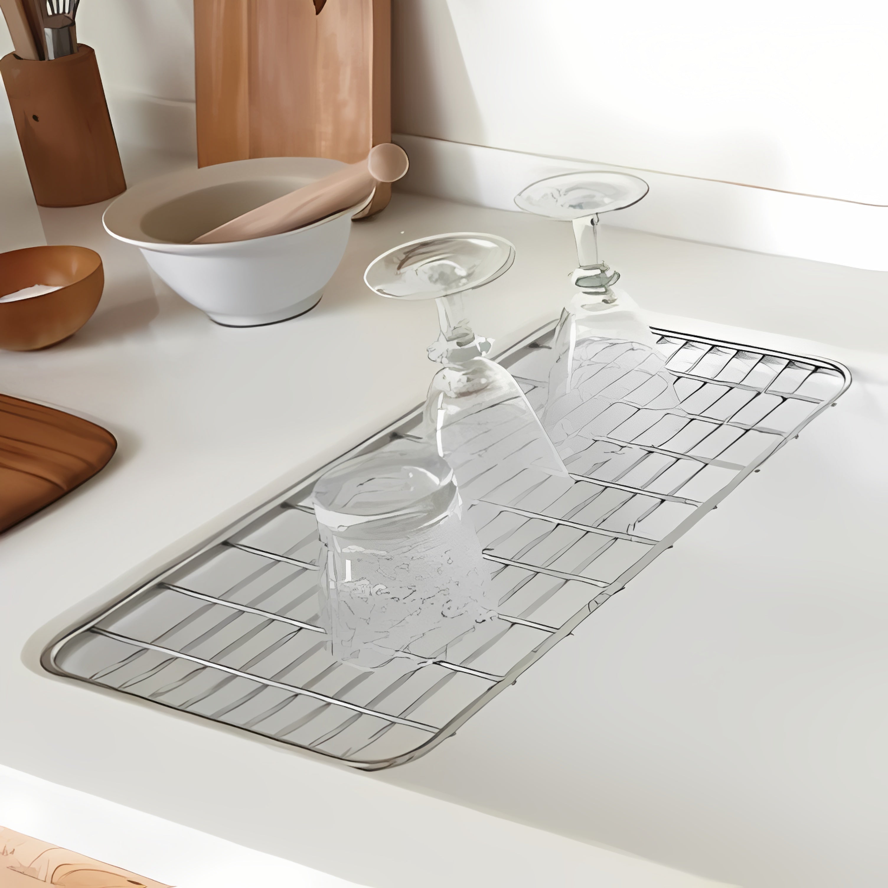 水切り棚（人大スクエアシンク用）236mmx13mmx446mm,キッチン,シンク用