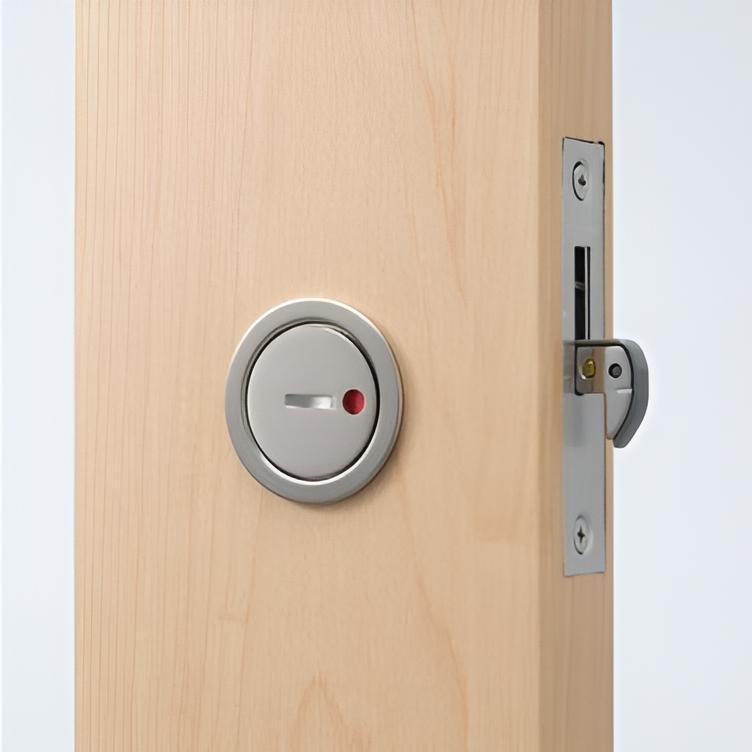 引き戸後付大型サムターン表示錠セット S型（シルバー）,引き戸共通