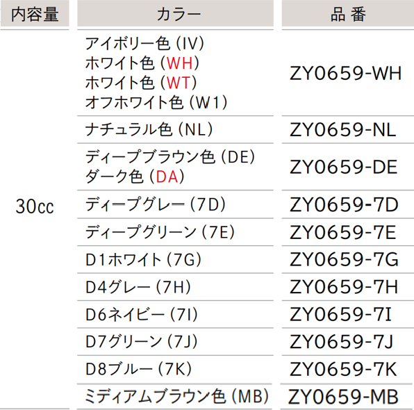 タッチアップペイント（ピノアース用）　30cc入り