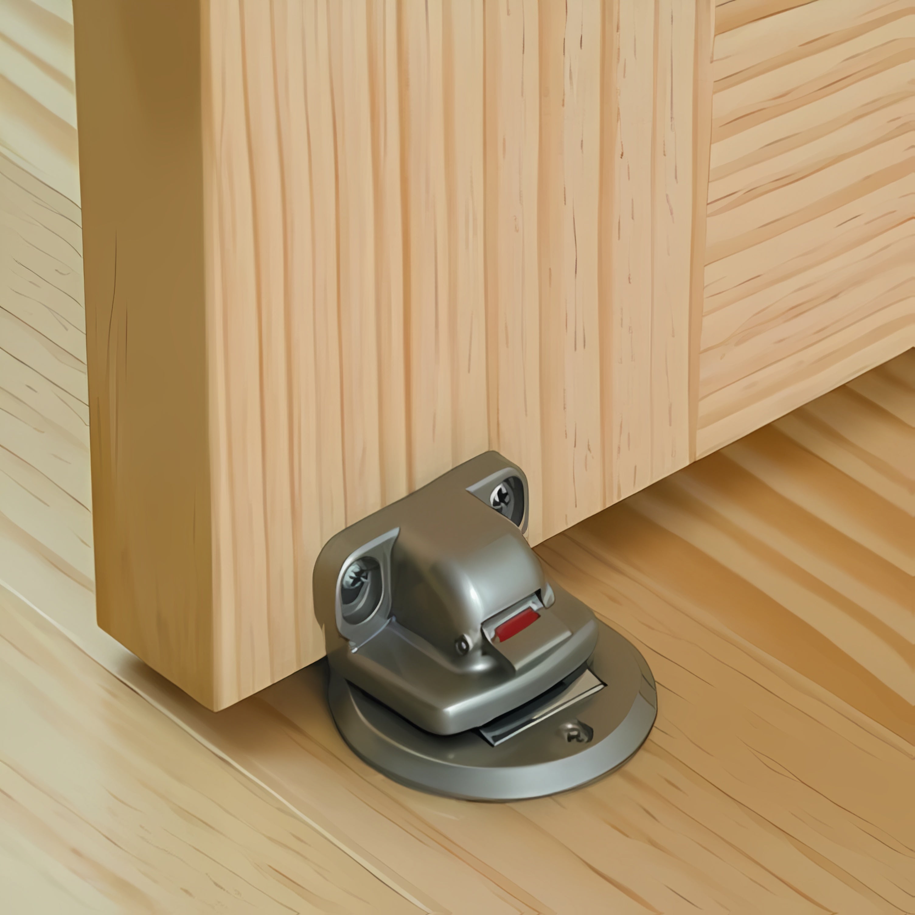 ドアストッパー 4型 （マグネット）シルバー,ドア,ドアストッパー