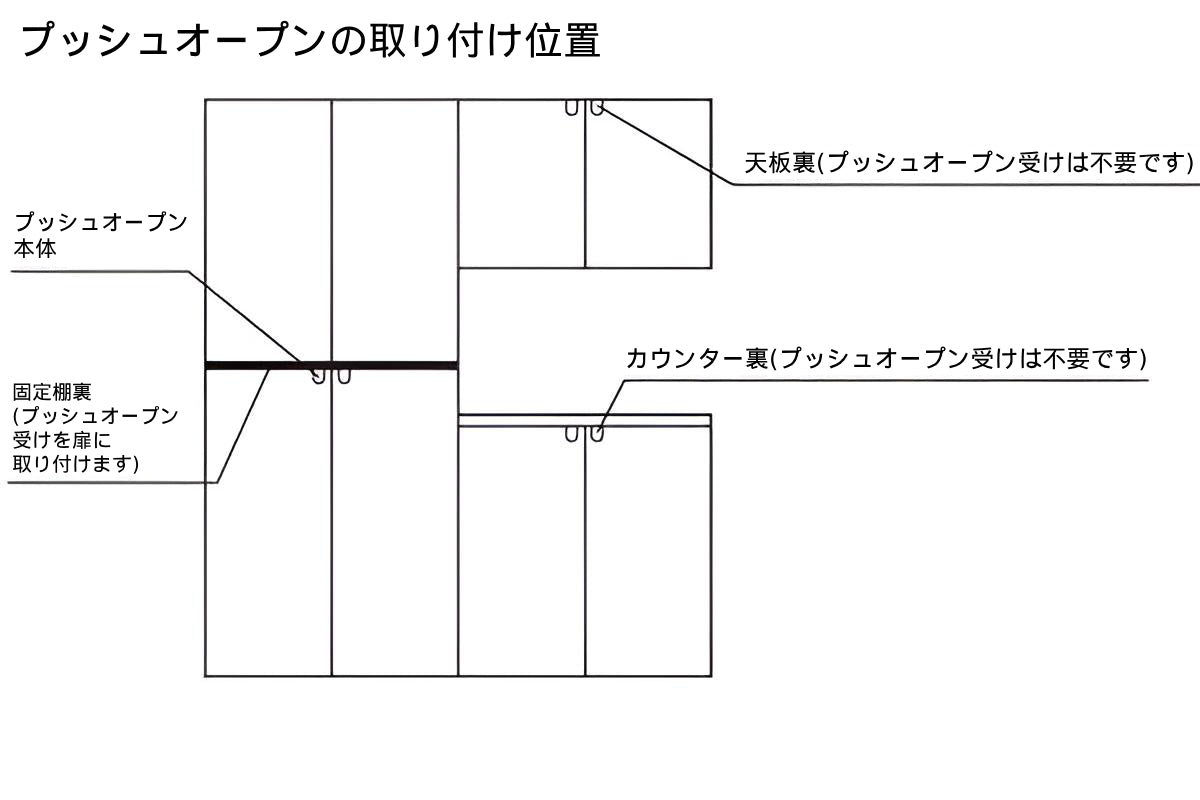 プッシュオープン 玄関収納用,玄関収納 – ウッドワン パーツショップ