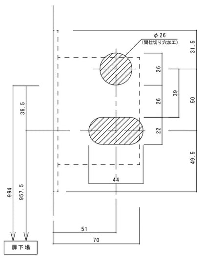 錠ケース4型　（左右兼用）