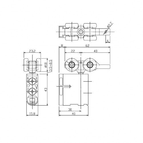 上吊引き戸用吊車 7型,上吊り引き戸,上吊り吊車 – ウッドワン パーツ